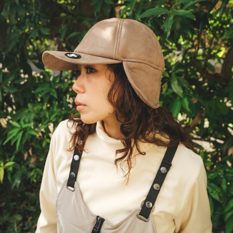 Carney あったかフェイクムートン アビエイターキャップ