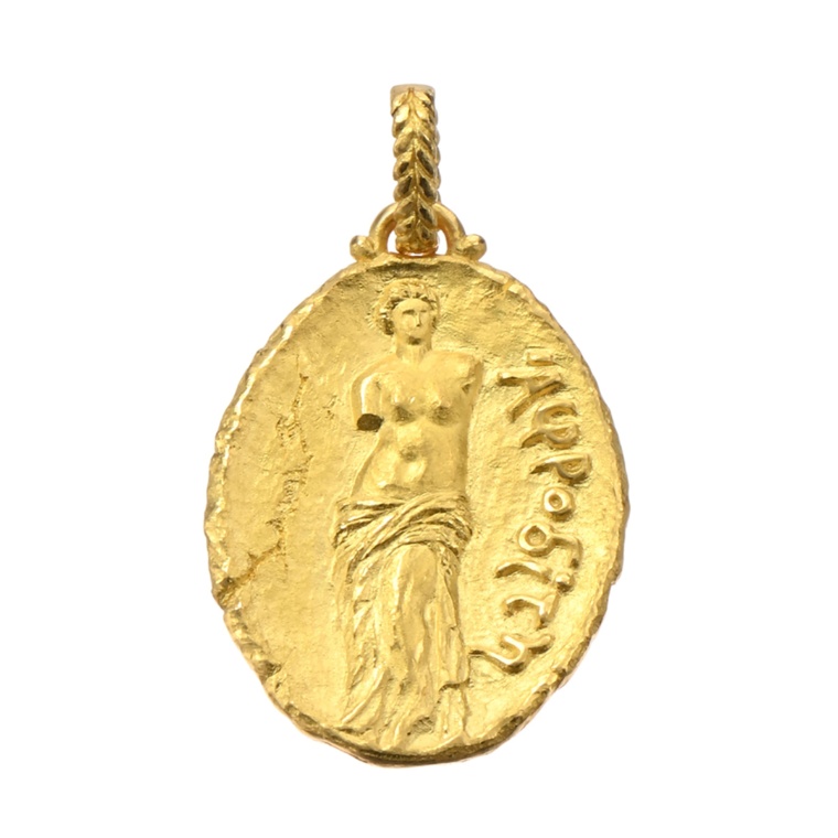 純金 アフロディーテ&ニケ レリーフペンダントヘッド