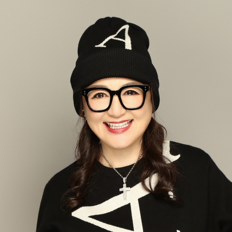 Anne Coquine 渾身の柄違いジャカードニットキャップ