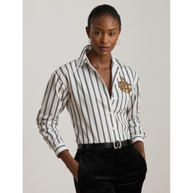 Lauren Ralph Lauren リラックスフィット ストライプシャツ