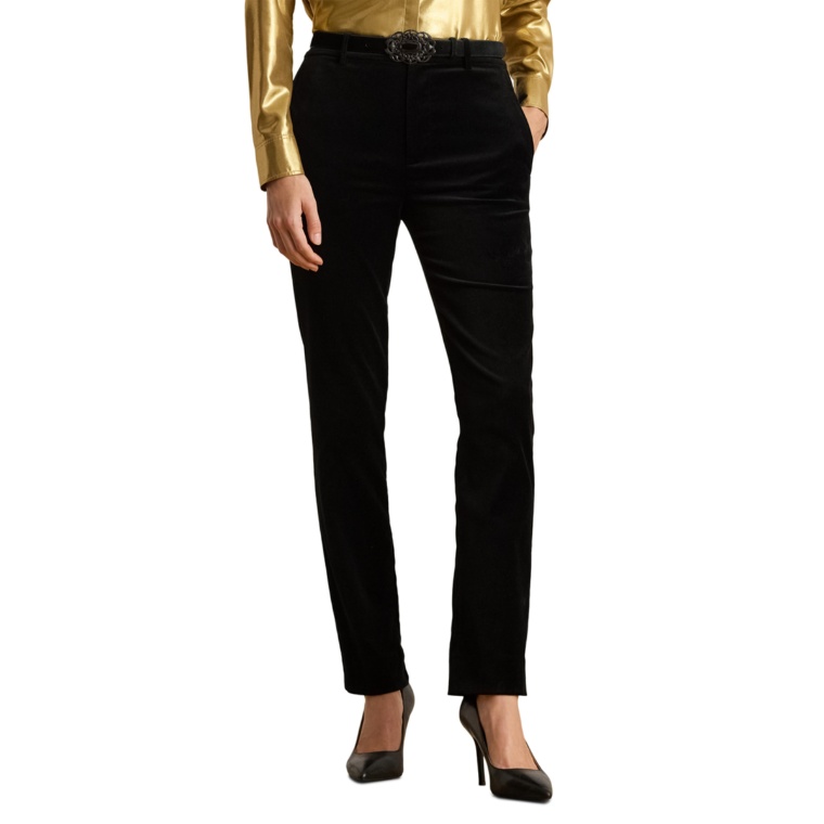 Lauren Ralph Lauren ベルベット クロップドパンツ