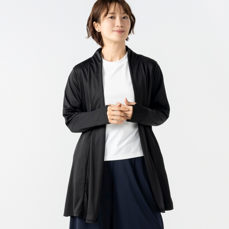 ミズノ 着る木陰COOL 遮熱UVロングカーディガン