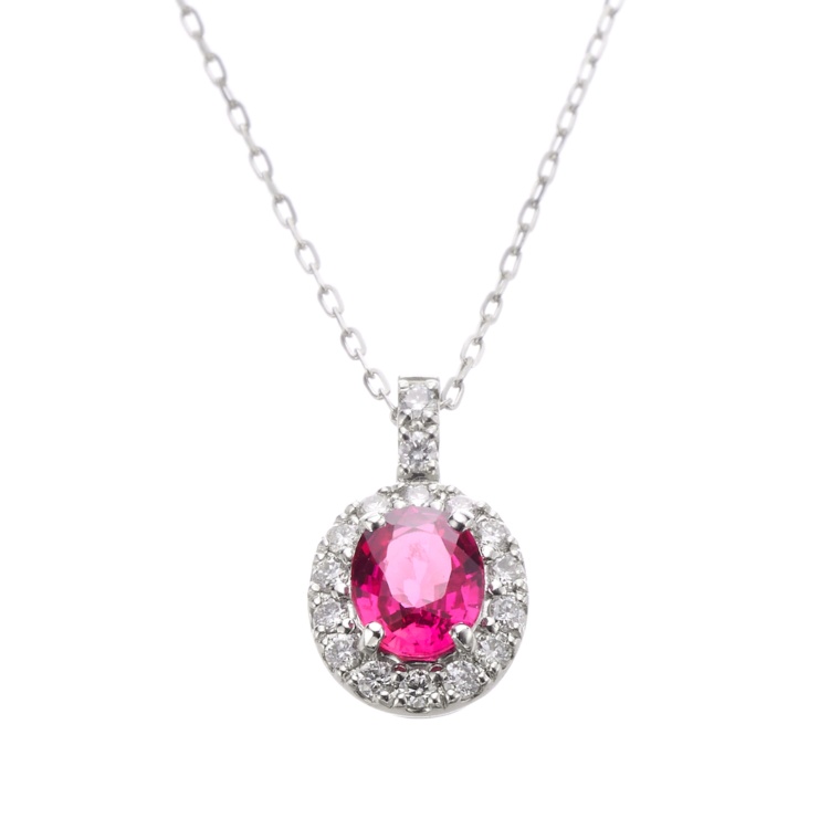 ピジョンブラッド非加熱ルビー PTペンダント 0.3ctUP