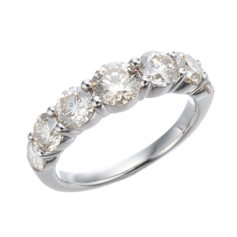 Dialuce PT950ダイヤグラデーションリング計2.2ctUP