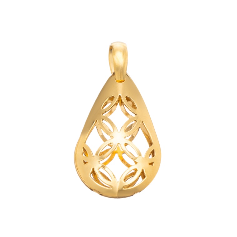 純金 フローラルドロップ ペンダントヘッド