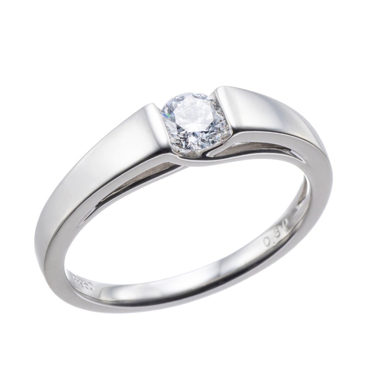 DカラーダイヤモンドPT950 リング0.3ctUP