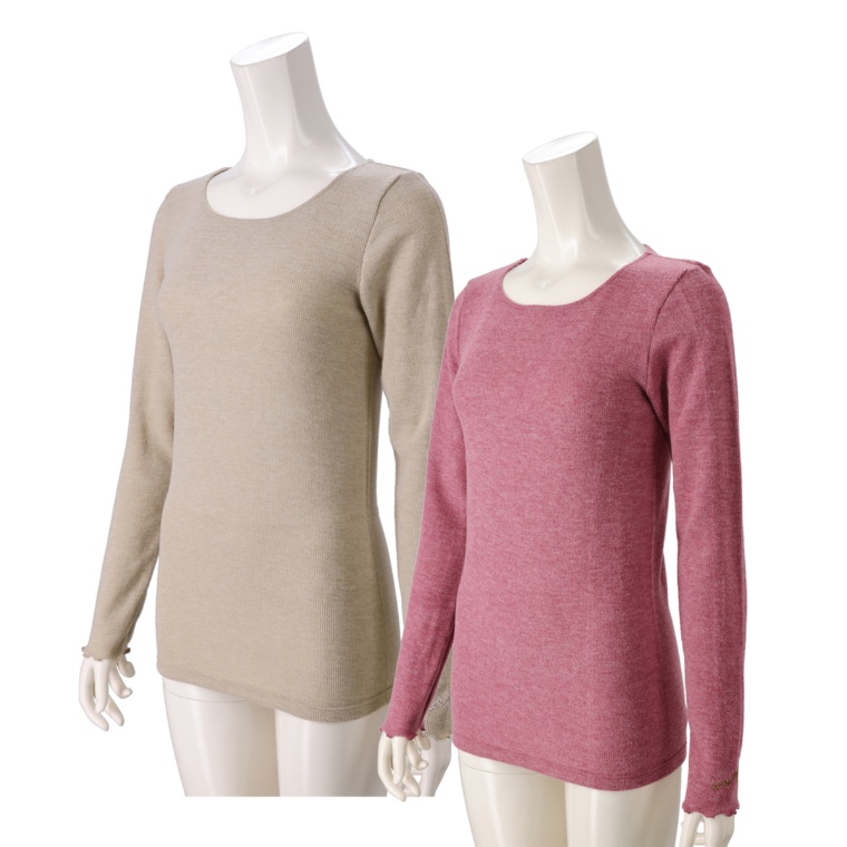 Stylemaker 暖か丸首インナー カラー選べる2点セット