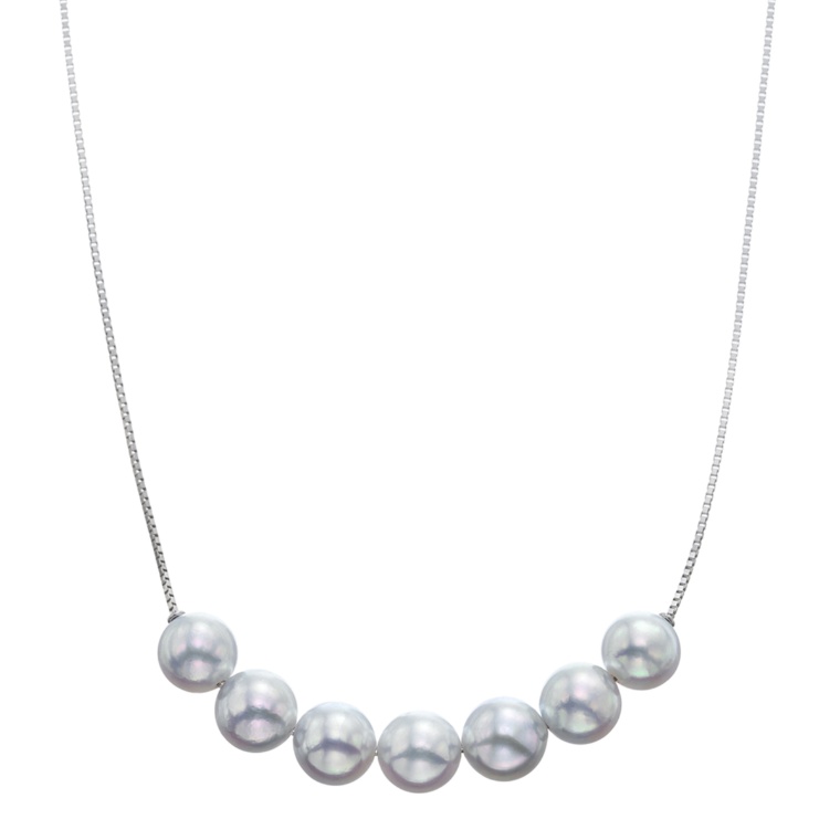 PT アコヤ真珠 ラインペンダント 6.5mm 真多麻