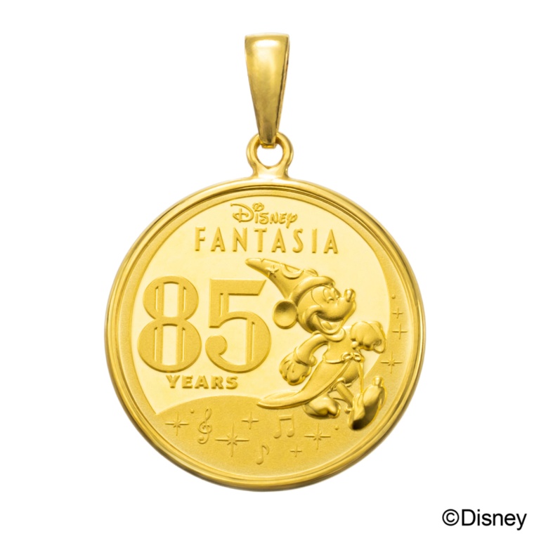 純金ミッキーファンタジア85周年限定メダルペンダントヘッド