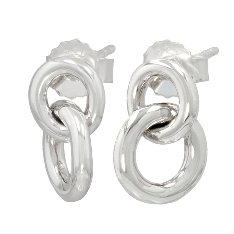 ラフィネ シルバー925 ダブルリングピアス