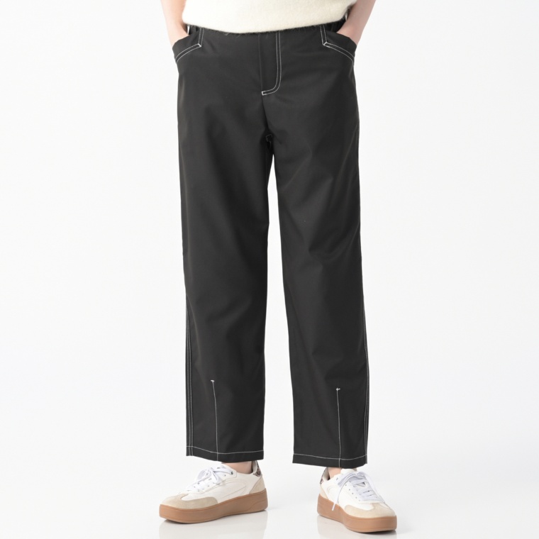 Re:Birth＋ 配色ステッチコクーンシルエットパンツ