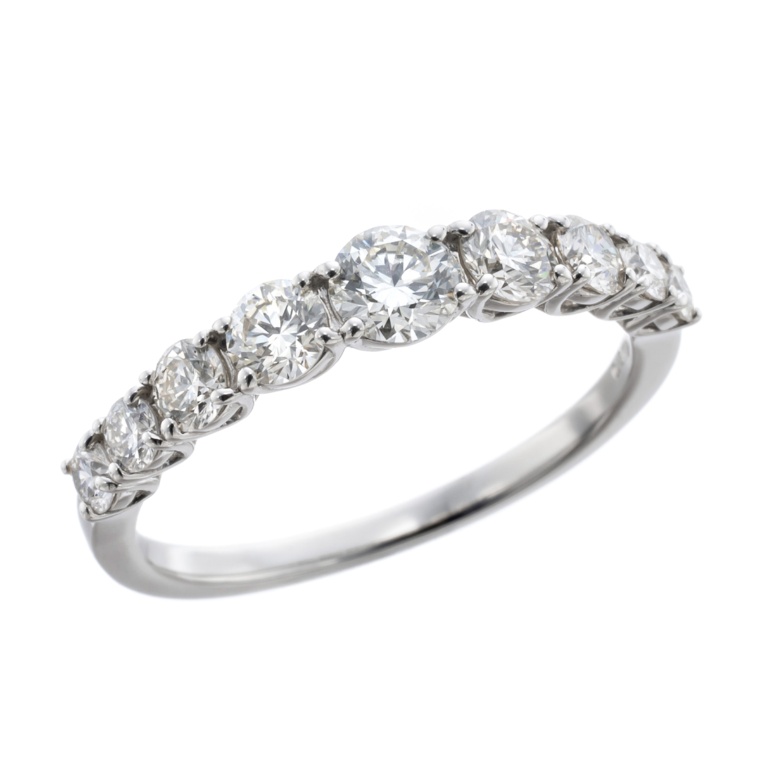 Dialuce PT950 ダイヤモンドリング 計0.8ctUP