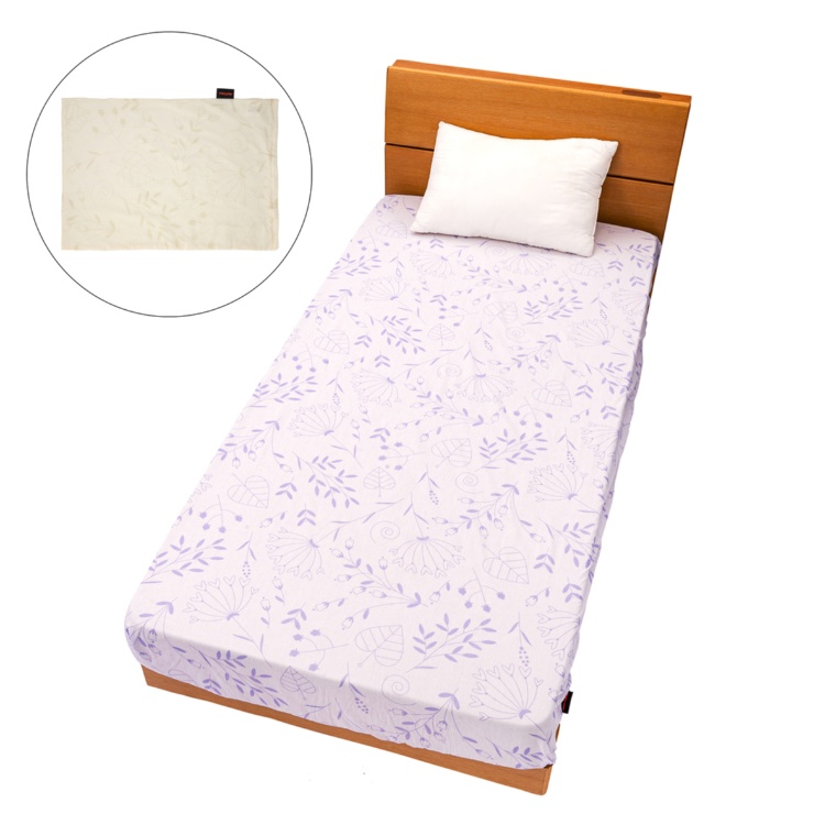 TEIJIN リーフ柄マルチシーツ&ピローケース 選べる2点セット