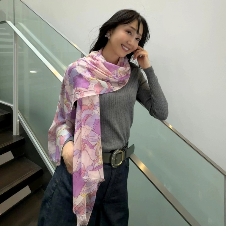 IM リバティプリント サラッと清涼感!ウォッシャブルストール