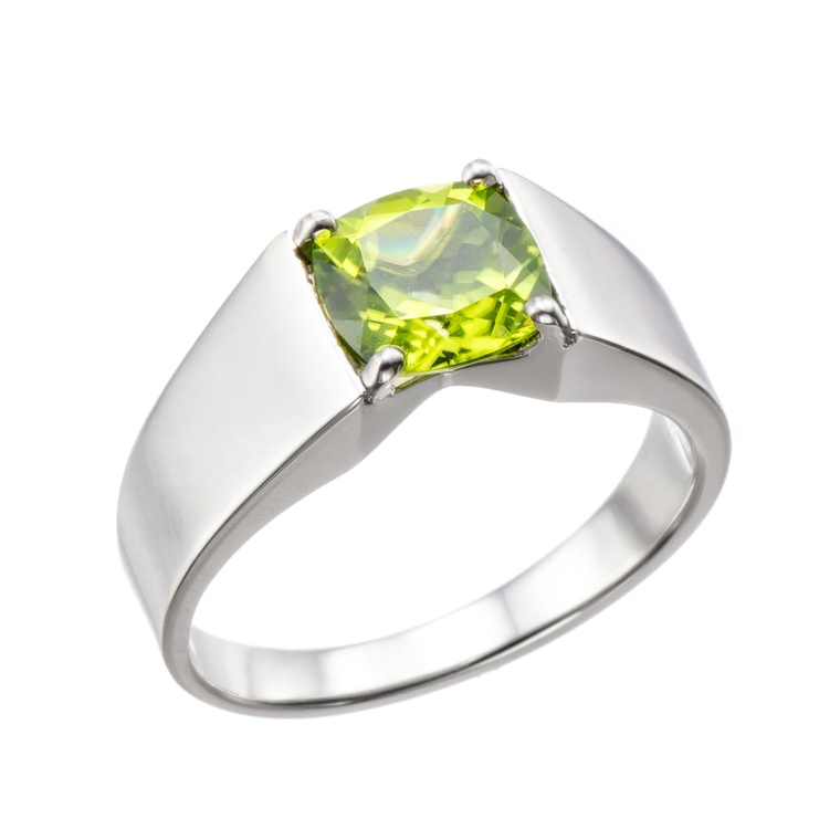 PT900 ペリドット リング 1.5ctUP 鑑別書付