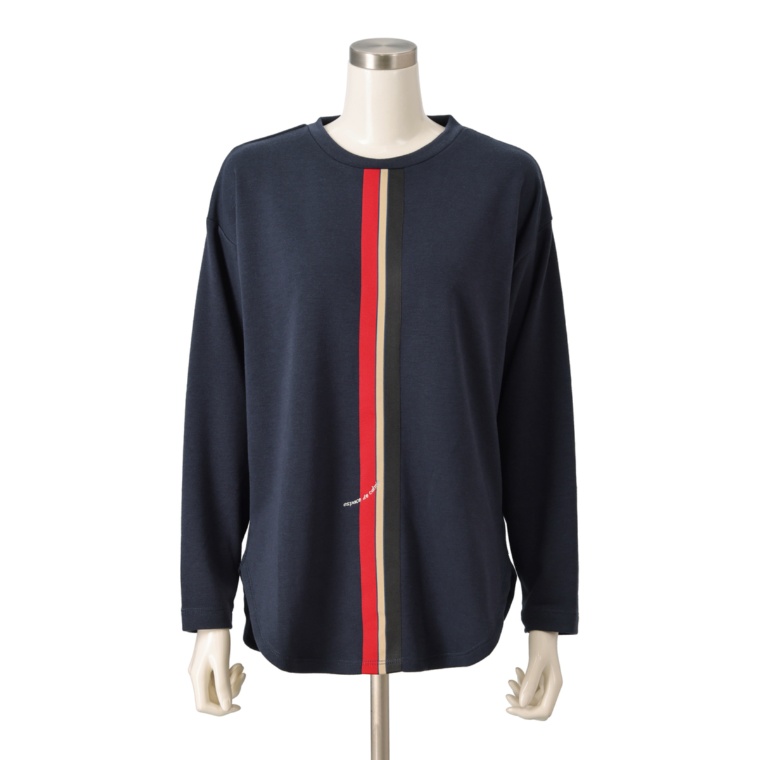 calma テープアクセント もっちり裏起毛チュニック