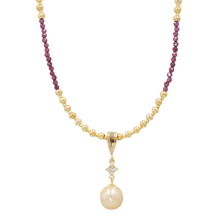 越田雅哉 南洋ゴールデンパールデザインペンダント