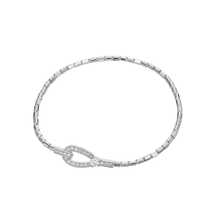 ナミビア産ダイヤ PT950ストレッチバングル 計0.35ctUP