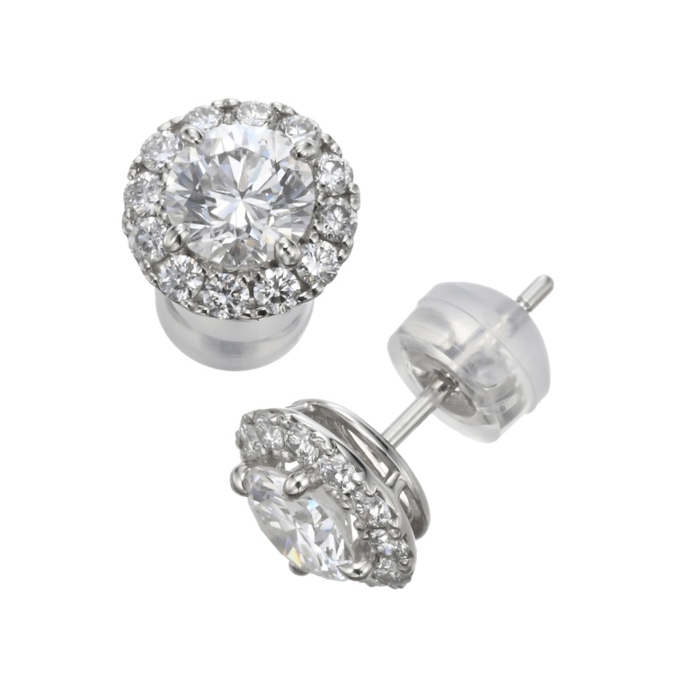 ナミビア産ダイヤモンド PTイヤリング/ピアス 計0.7ctUP