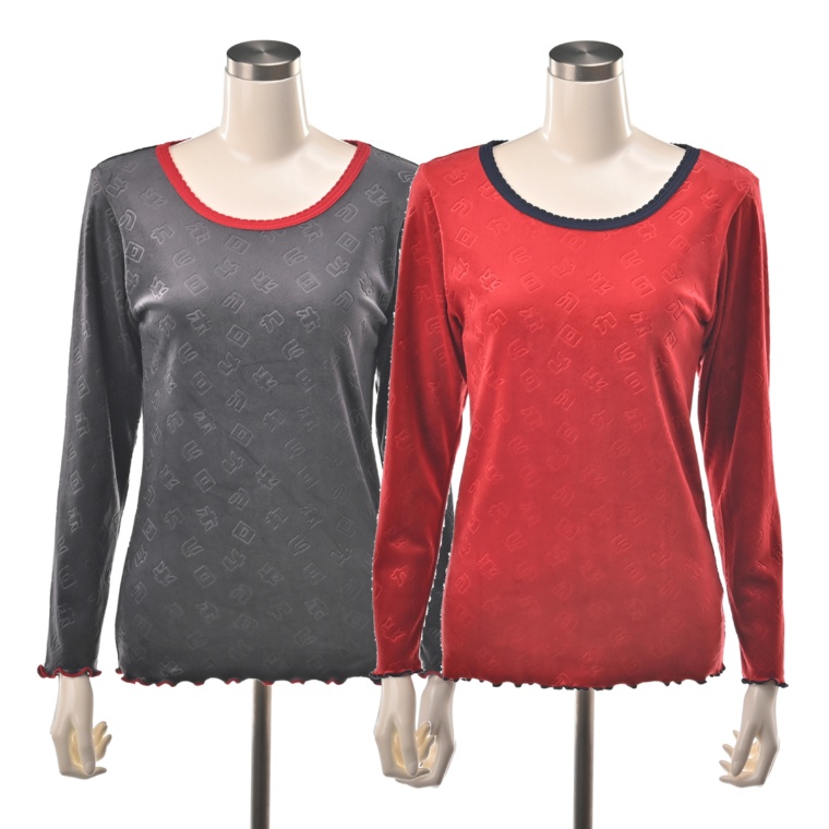 着るホカロン 長袖ロゴインナー　カラーが選べる2点セット