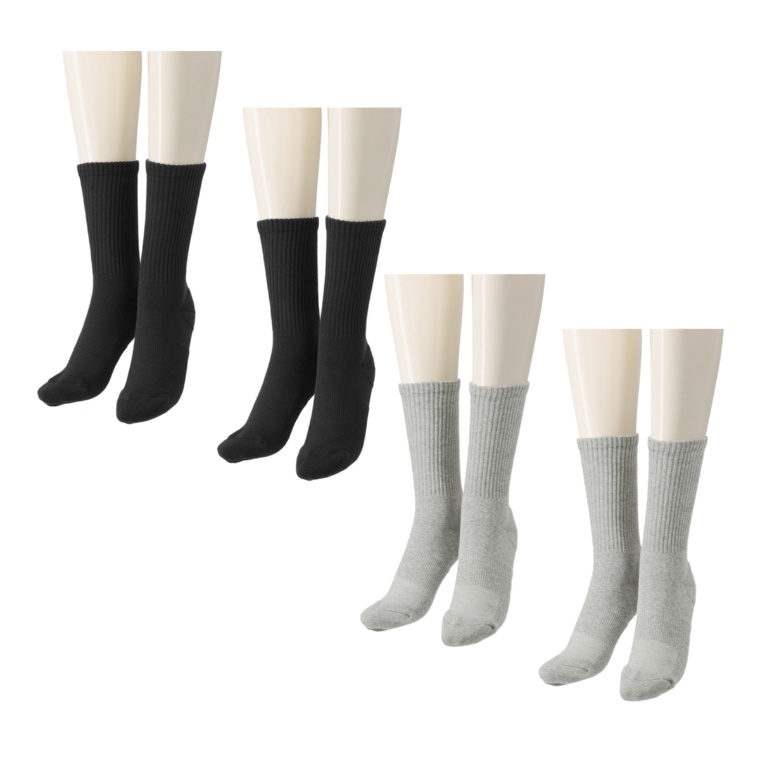 血行促進コットン混ソックス2足セット 選べる2点計4足