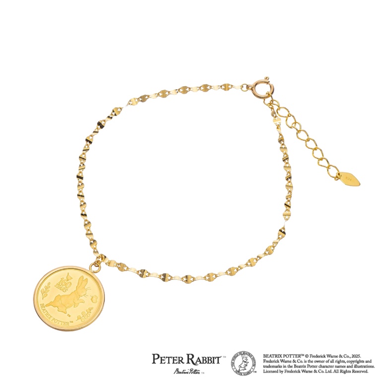 純金 ピーターラビット 限定メダル ブレスレット 1/20oz