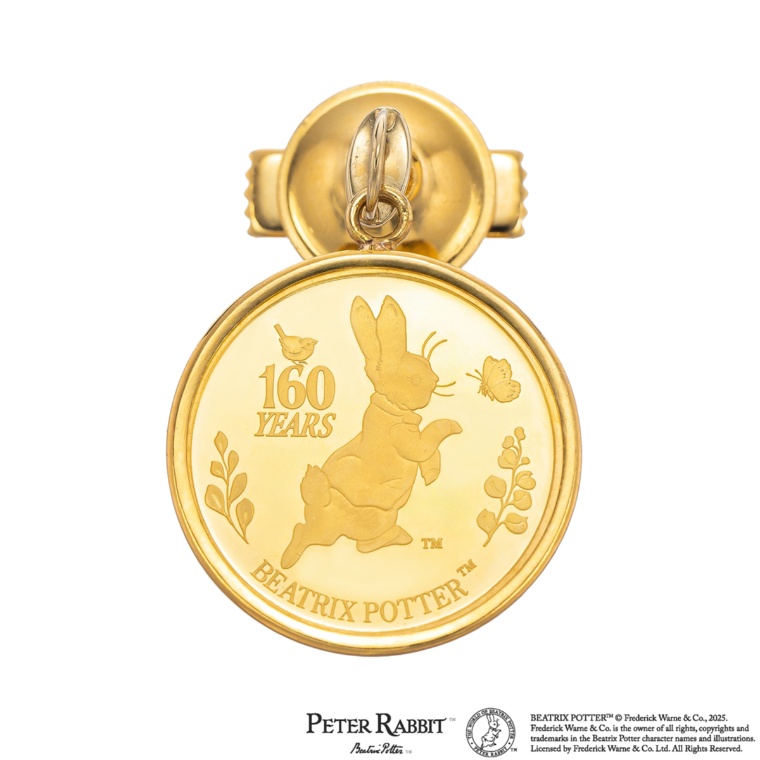 純金/18K ピーターラビット 限定メダル ブローチ1/20oz