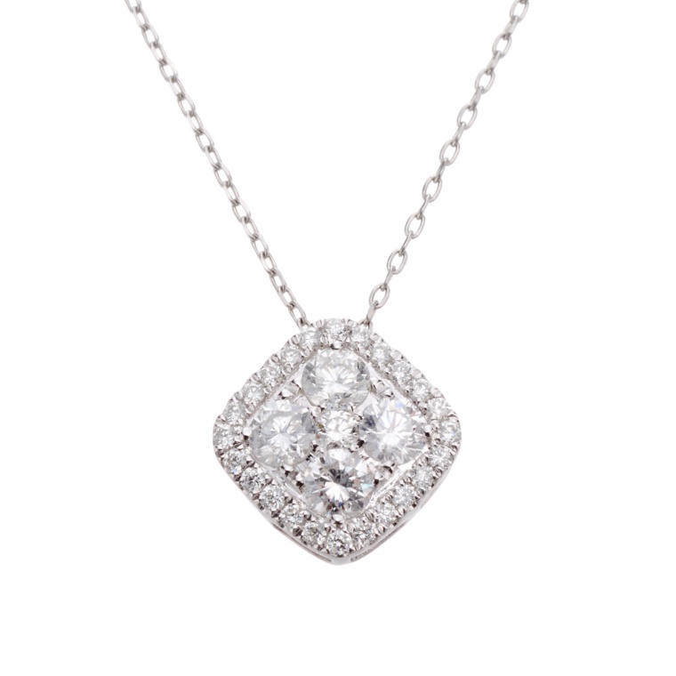 PT950 カナディアンダイヤモンド ペンダント 計0.5ctUP