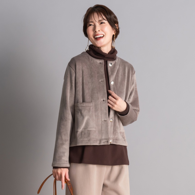 Provador やみつきベロア両面起毛カーデジャケット