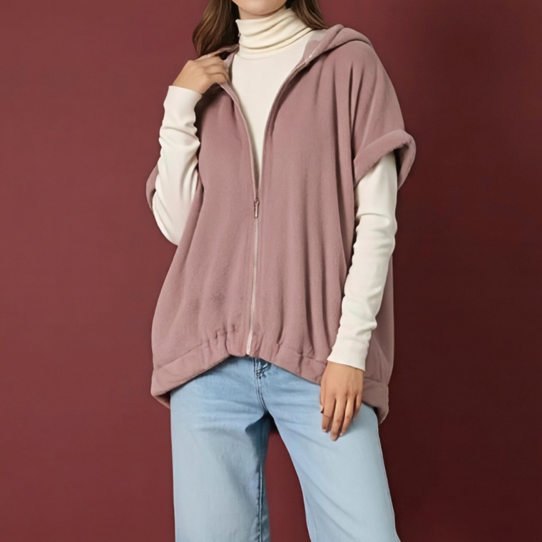 Provador 暖かマシュマロフーディーベスト