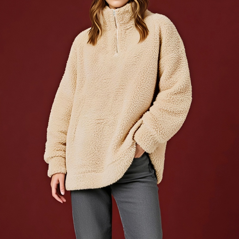 Provador 暖かボアZIPチュニック