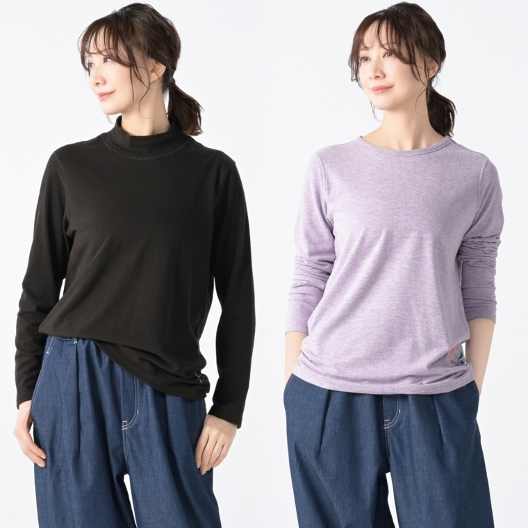 PERSONS フワフワあったか長袖Tシャツ2枚セット