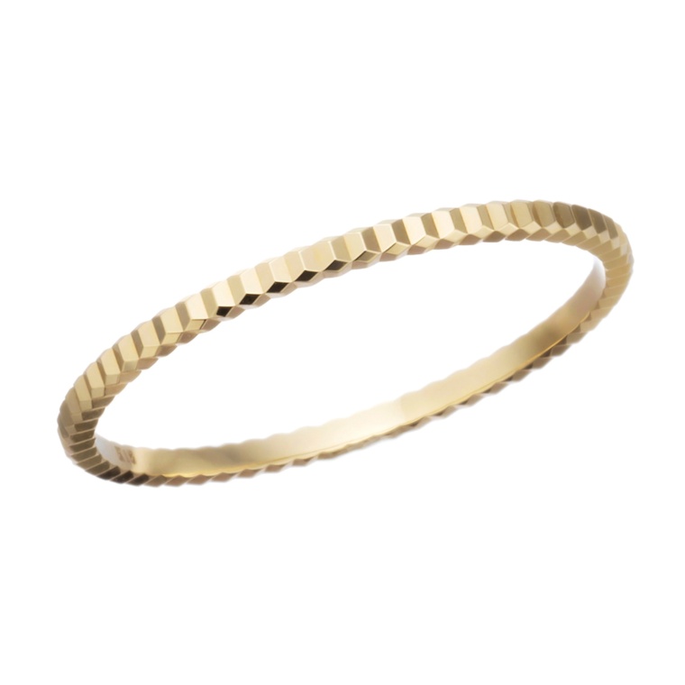 18KYG スタッズカットリング