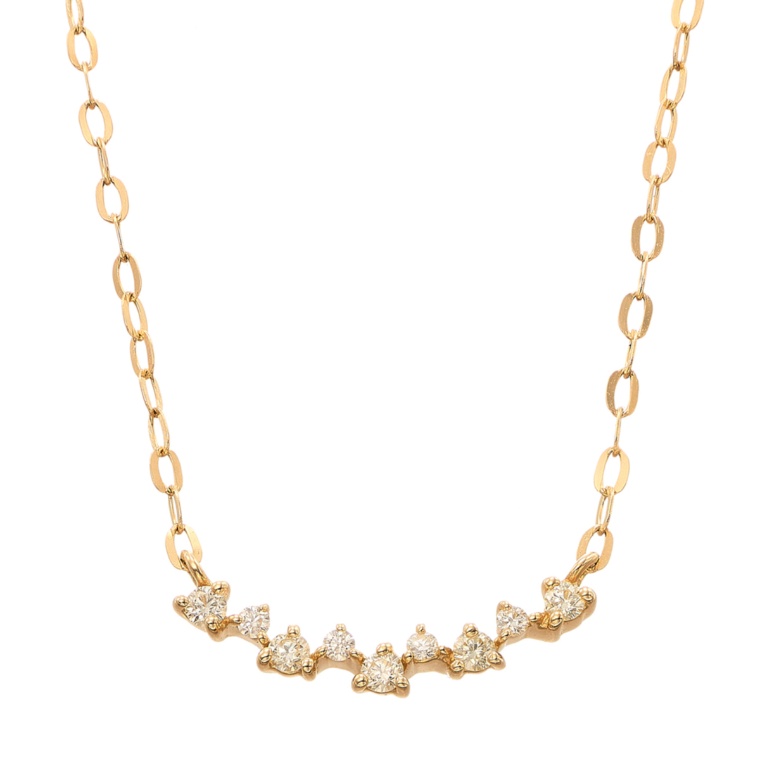 10KYG ダイヤモンド エトワール デザイン ネックレス