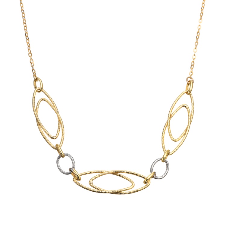 Aprire 10K ファンシーデザインボリュームネックレス