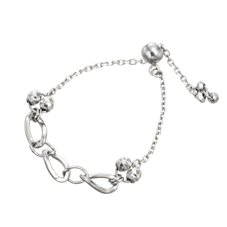 純プラチナ オーバルツイスト チェーンリング