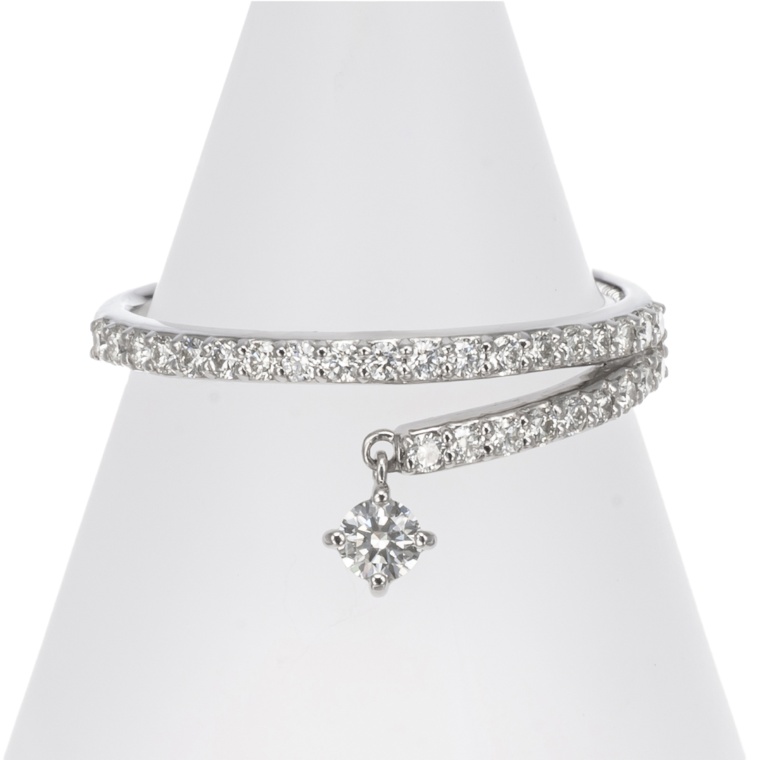 ボツワナ産ダイヤモンド PT リング 計0.3ctUP