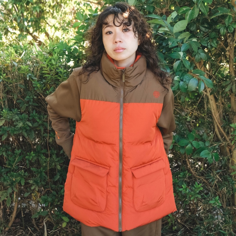 Carney 保温中綿 こなれシルエットベスト