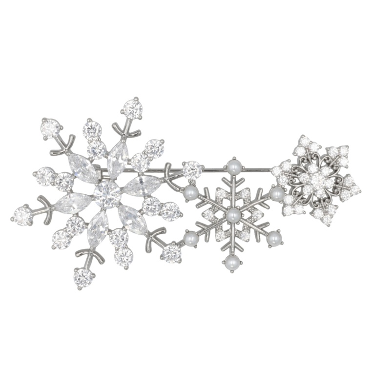 Jinka Nezu CZ フルールドネージュ ブローチ