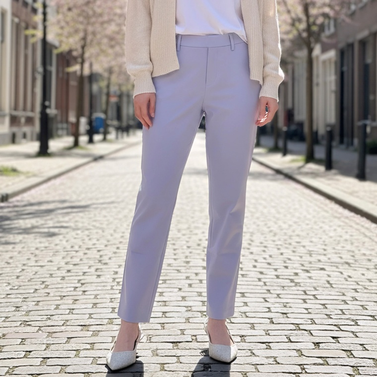 Provador大人のキレイハイテンションナイロンカノコストレートパンツ