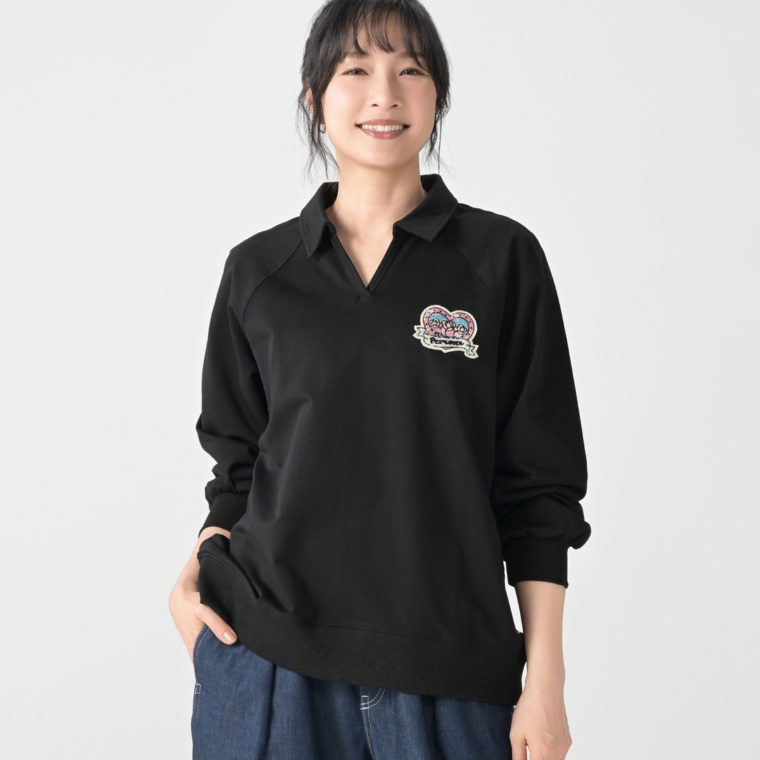 PERSONS スキッパースウェットチュニック