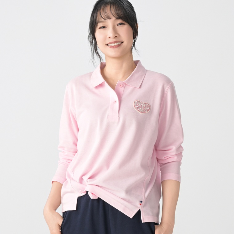 PERSONS 長袖カノコポロシャツ