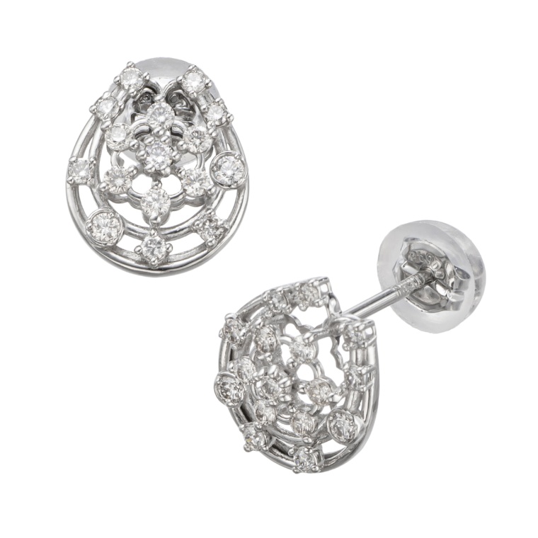 PT ダイヤモンド ホースシューイヤリング/ピアス 計0.3ctUP