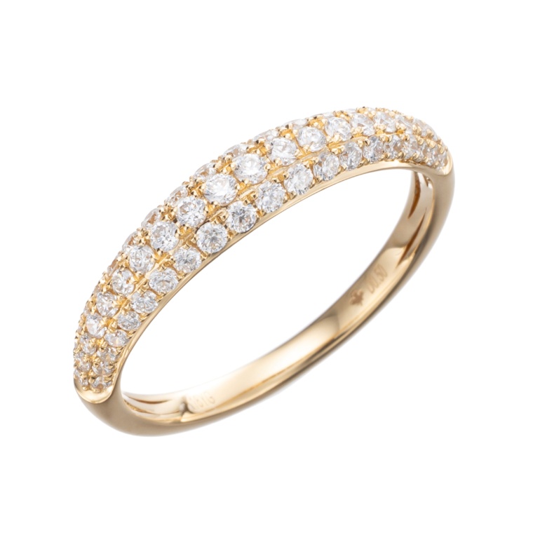 ネット限定18KYGカナディアンダイヤモンドリング計0.5ctUP