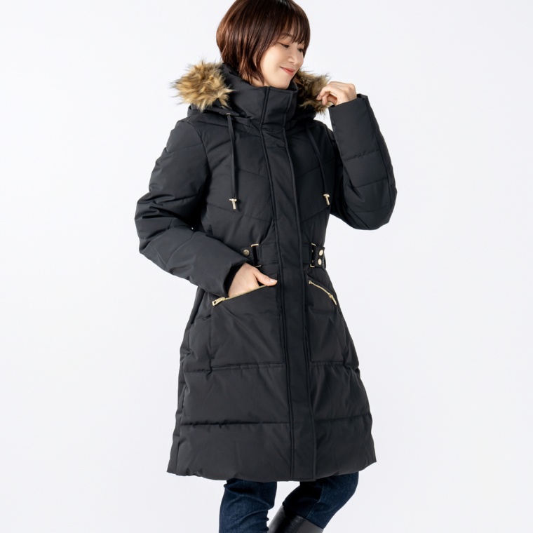 GUESS ベルト付きパファージャケット