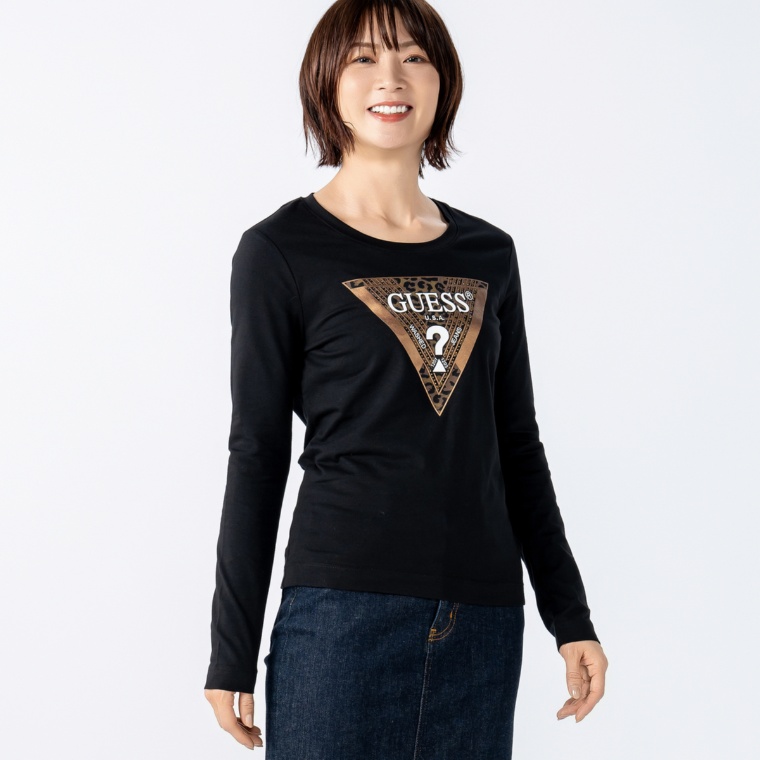 GUESS レオパードトライアングルTEE