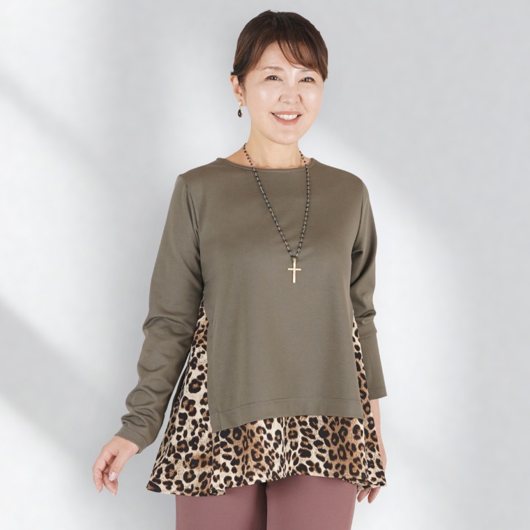 JEWEL MORRY’S レオパードレイヤープルオーバー