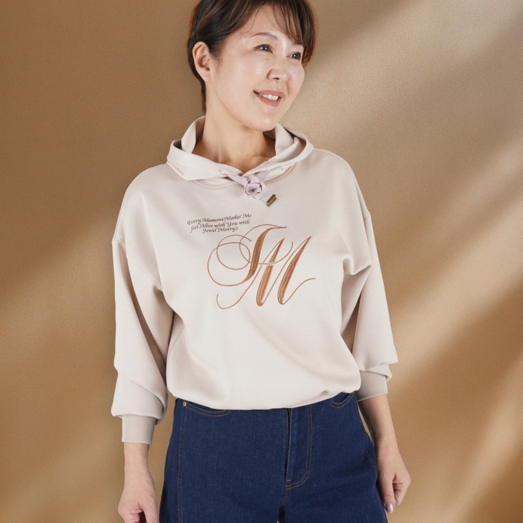 JEWEL MORRY’S ロゴ刺繍ダンボールパーカー