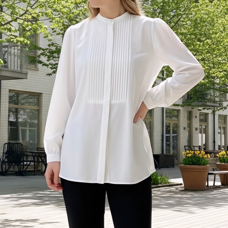 Provador日本製生地使用コンフィールイージーケアブラウス