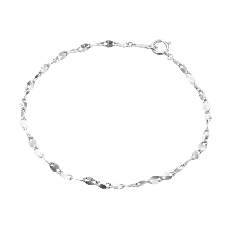 純プラチナ ボリュームファンタジアペタルチェーンブレスレット